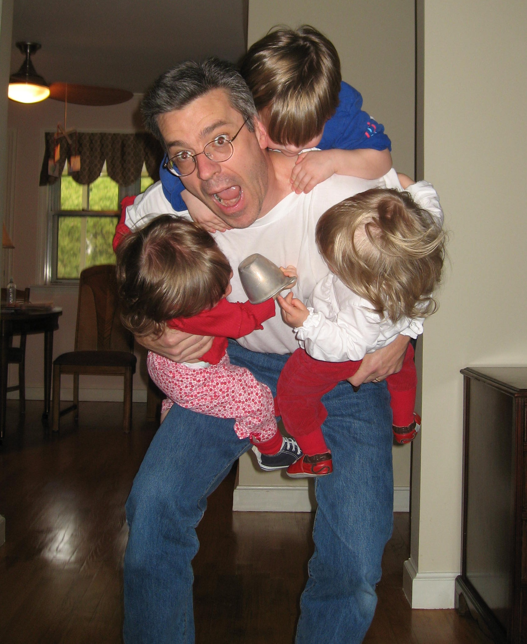 Michael Baur with his children